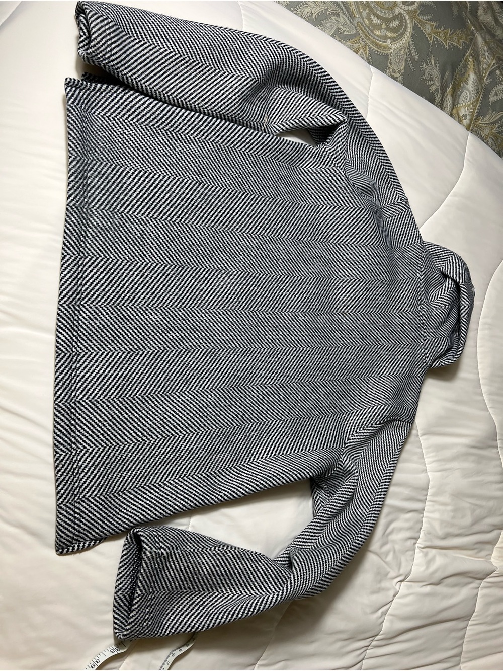 J. Crew Black and White Chevron Cowl Neck Sweater - Picture 10 of 10